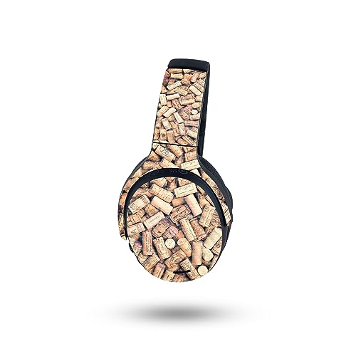 Image of MightySkins Carbon Fiber Skin Compatible with Skullcandy Crusher ANC 2 - Corks | Protective, Durable Textured Carbon Fiber Finish | Easy to Apply, Remove, and Change Styles