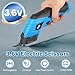Cordless Electric Scissors,3.6V Rechargeable Electric Fabric Shears with 2 Cutting Blades,Portable Cardboard Cutter with Storage Box for Fabric, Carpet, Leather,Carpet