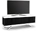 Produktbild MDA Designs TUCANA 1200 Hybrid Weiß Beam durch remote-friendly 66 cm-60 "flach Bildschirm weiß und Gloss Schwarz TV-Schrank