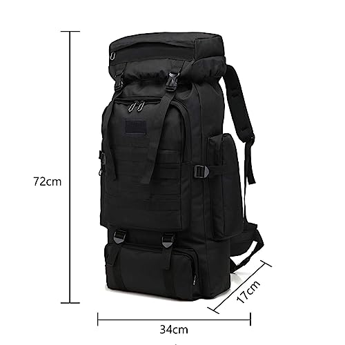 YHOME 80L Hiking Backpack, Large Capacity Waterproof Camping Backpack Hiking Daypack Lightweight Nylon, Survival Military Rucksack for Travel Camping Outdoor Men Women
