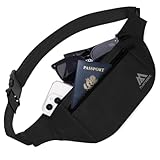 Flintronic Riñonera Deportiva Hombre y Mujer, Negro