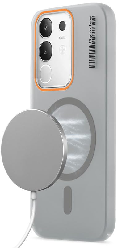 Mr. Case Mr. Smartphones Case Mount Back Cover for Vivo T4X 5G Sleek Frosted Translucent Back Only Compatible with Wireless Magnetic Accessories | Anti-Scratch Shockproof Phone Case Mount- Grey