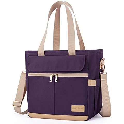 JOYHILL Lunch Bag for Women, Leakproof Insulated Lunch Box with Shoulder Strap, Adult Reusable Lunch Cooler Tote Bags for Work Picnic Camping School Beach, Purple Cover