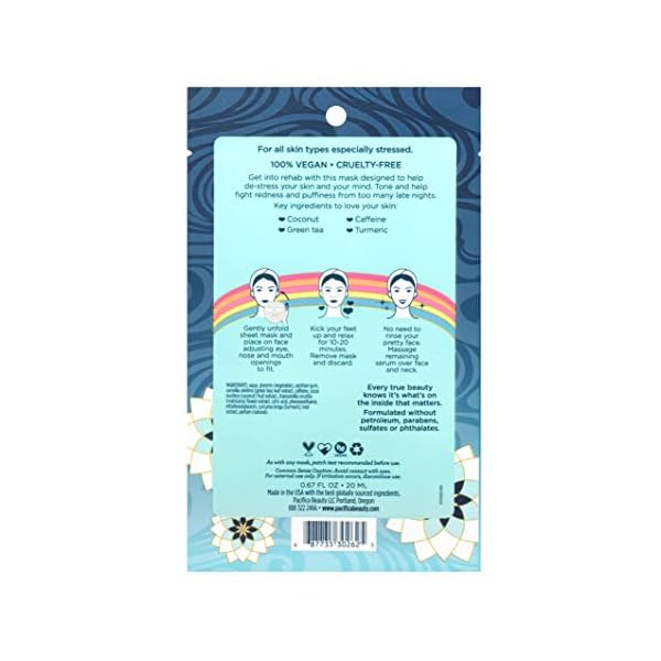 Pacifica Stress Rehab & Caffeine Facial Mask, White Coconut