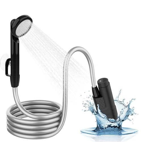 Portable-Shower-Camping-Shower-Outdoor-Camp-Shower-Pump-with-Intelligent-Digital-Display-Rechargeable-Camping-Shower-Kit-Handheld-Shower-Head-kit-for-Camping-Beach-Pool-Rinsing-Pet-Cleaning