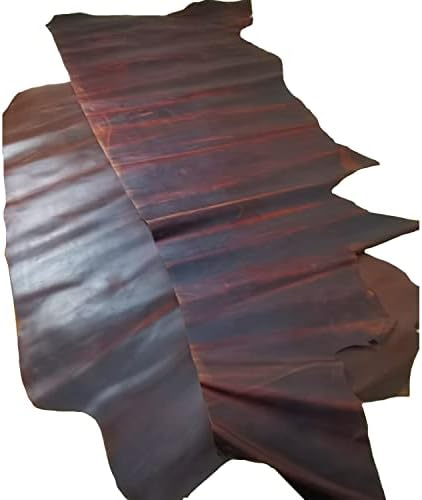Crazy Horse Leather, Full Grain Leather, Full Side Large Size Grade A Quality Tooling Leather for Crafts, 4-5OZCowhide Leather Squares Scraps Hides for Leatherworking 79 * 36 inch NO.130