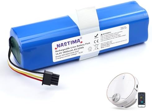 14.4v 5200mAh / 74.88Wh Li-ion Battery Replacement for Eufy RoboVac X8