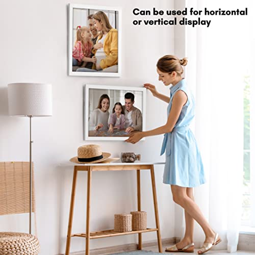 Americanflat 16x20 Picture Frame with Polished Plexiglass - White Picture Frame - Wide Photo Frames Made of Engineered Wood for Vertical or Horizontal Wall Display - Epic Collection - White