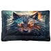 Kigai Wolf Dog Bed Machine Washable Pet Bed Mattress Comfortable Soft Pet Bed Mat Non-Slip Bottom Couch for Small Medium Dogs,36x24 Inch