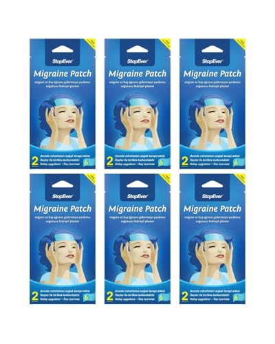 StopEver Cooling Patch – Soğutucu Hidrojel Plaster | Alın Bölgesi Ferahlatıcı, 6 Saat Etkili | İlaç İçermez | 12 Adet Soğutucu Plaster (6 Paket x2 Plaster )