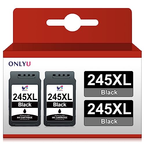 Onlyu 245Xl Ink Cartridges 2 Black Combo Pack Compatible Replacement For Canon Pg 245Xl Pg243 For Pixma Mx492 Mx490 Mg2522 Mg2922 Mg2520 Mg2920 Ts3100 Ts3122 Ts3300 Tr4520 Tr4522 Ip2820 Printer #TOP1