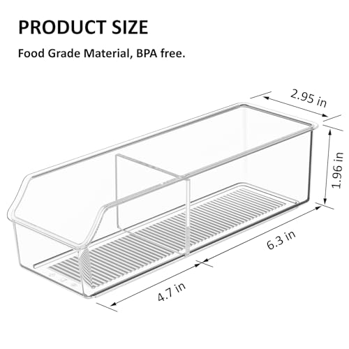 FUCDTEFC Transparent Tea Bag Organizer - Dual Compartment Holder for Tea, Sugar, and Coffee Storage in Kitchen or Fridge - Image 4