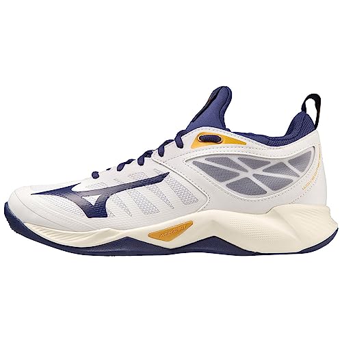 Mizuno Unisex Wave Dimension Volleyball, White Blueribbon Mp Gold, 46 EU