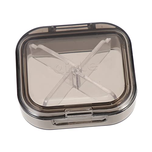 NOLITOY ミラーブレースボックス 家臣 場合 ロック 丸 ケース トーチカ 携帯用 オーガナイザー 錠剤容器 オーガナイザー小 テイカー キャリア タブレットディスペンサー Grey Pp