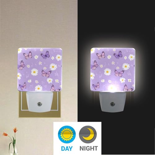 Luz nocturna con sensor automático mariposas y flores miniatura 4