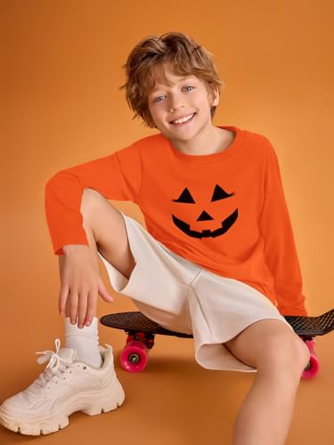 Image of Haloumoning Kids Boys Long Sleeve Crewneck T-Shirts Tee Tops 5-14 Years