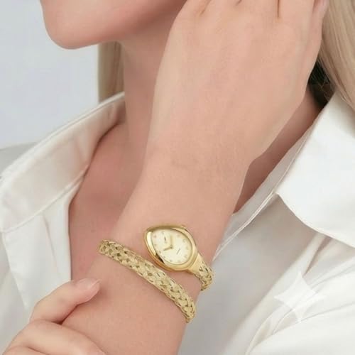 Image of Gold Jewellery Style Watch for Women | Fashion Bangle Analog Wrist Watch