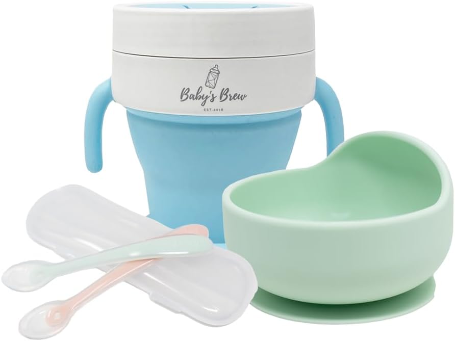 Baby's Brew Feeding Bundle in Blue/Green