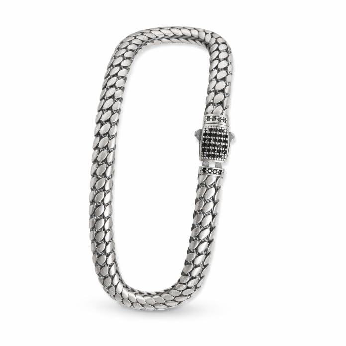 Image of Turkish Mesh Bracelet | Woven Chain Style Construction | 925 Sterling Silver | Flexible Wrist Design | Unisex Adult Wear