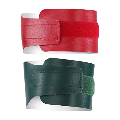 Matman Wrestling Ankle Bands Pack Of 4 Tournament Ankle Band Made In Usa Soft Vinyl 13” X 2.5” Wrestling Tournament Bands Hook Loop Scoring Bands… (Green/Red) #TOP1