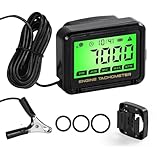 Digital Chainsaw Tachometer Motorcycle Pulse Engine Tachometer Adjustable Green Backlight Tacho Meter ATV RPM calibrated Gauge for Lawn Mower Dirt Bike Boat Marine UTV Small Engines