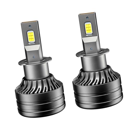 Fxzqgnh 2 Piezas Bombilla Principal Delanteros LED Automóvil Lámpara Sustitución Aluminio Instalación Sencilla Adecuado para Conducción, Style B