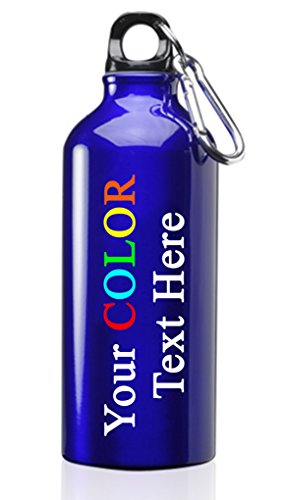 Customized Personalized 17 oz Custom Stainless Steel Water Bottle - Gifts for Him, for Her, for Boys, for Girls, for Husband, for Wife, for Them - Your Custom Text Printed in Full Color (Blue)