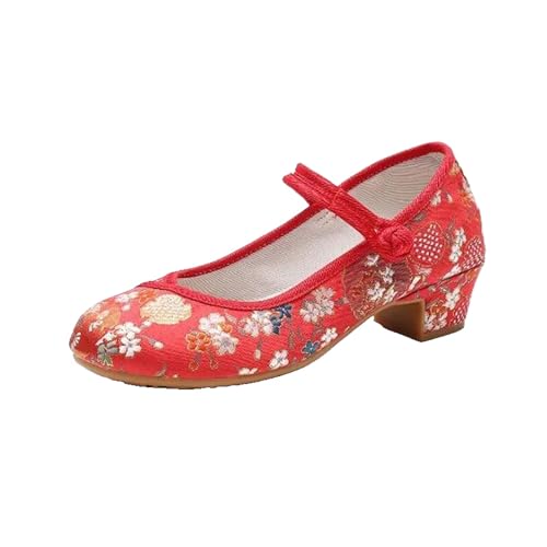 Sandales d'été brodées style ethnique avec sangle boutonnée pour sorties et festivals