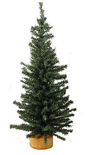 Vickerman 9227918 Unlit Mini Pine Artificial Village Christmas Tree, 18