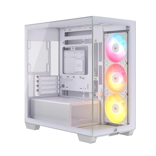 Image of CORSAIR 2800X RS-R Reverse Fan ARGB Micro-ATX PC Case - 3X Fans Included, Panoramic Glass, Modular Customization, GPU Anti-Sag, Reverse Connection Motherboard Compatible - White