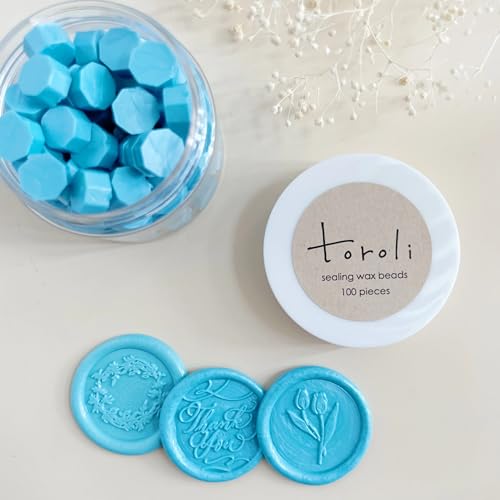 toroli V[OX^v bNXr[Y Wax Beads / 100Pieces V[ObNX X ҏ X^v 莆 bsO (Blue)
