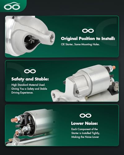 Image of SCITOO Starter Motor fit for Ford for Courier 1.6L 2001-2009,for Ford for Fiesta 1.6L 2001 2003-2008,for Ford for Fiesta Ikon 1.6L 2002-2004 Replacement Starter 31167