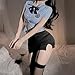 Mini Kitty Women Sexy Police Officer Costume Secretary Outfits Flight Attendant Uniform Hip Skirts Cosplay Roleplay Lingerie Blue