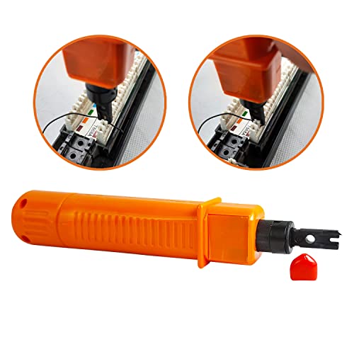Alicate de Impacto Punch Down de Rede Laranja C/Regulagem