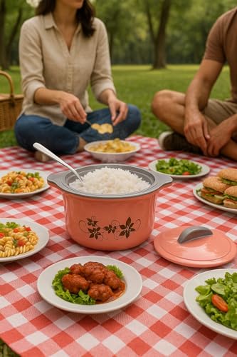 Image of Premium Insulated Casserole Hot Pot for Kitchen | Double Wall Hot Box for Chapati, Curry & Food Storage | Elegant Floral Design Casserole | Keeps Food Hot for Hours |