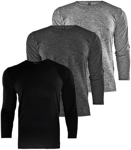 Kit 3 Camisetas Masculinas Dry Fit Manga Longa Básicas