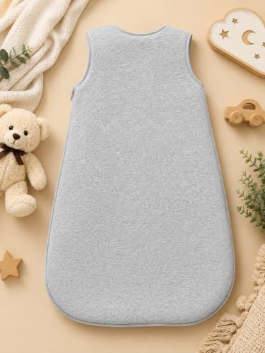 Image of TuddyBuddy Baby Cotton Wearable Quilted Sleeping Bag Blanket 1.5 Tog with 1 Way Zipper Closure | Ideal for Babies & Kids Hypoallergenic Fabrics | (Panda Reversible Blanket - Grey, 12-18 Months)