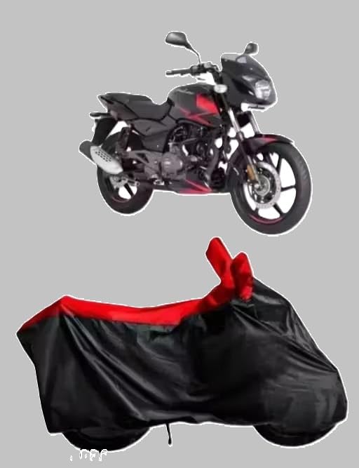 Image of Waterproof Bike Cover for Bajaj Pulsar 125 /150 NS | Premium Polyester Dustproof Dirt Resistant Motorcycle CoverRed