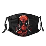 Dead-Pool Outdoor Mask,Protective 5-Layer Activated Carbon Filters Adult Men Women Bandana