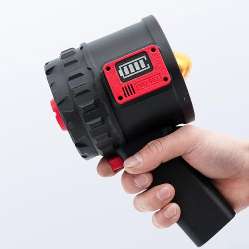 Ventilador turbo X90, ventilador de potencia de 6000 mAh, 12 aspas, ventilador de metal de alta velocidad, soplador violento para limpieza industrial, coche (negro)