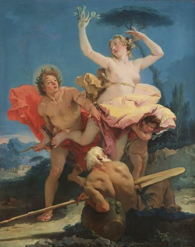 Tableau Apollon et Daphné de Battista impression sur toile 60x90cm