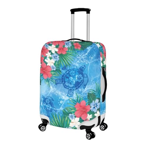 Sea Turtle Flower Waterproof Suitcase Cover Luggage Cover Protector Suitcase Anti Scratch Covers, for Size 18 20 22 24 26 28 30 32 Inch2