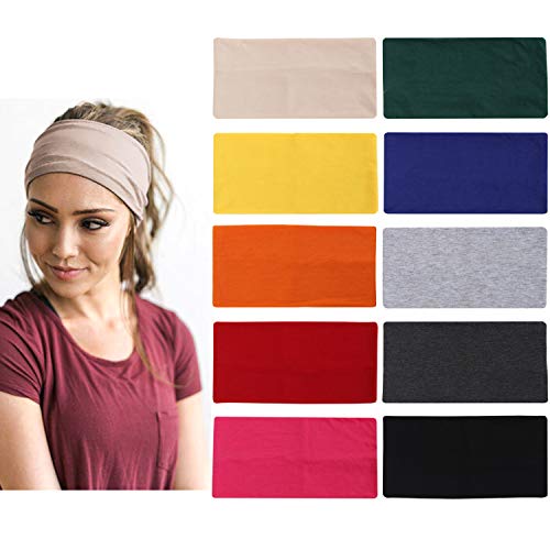 Workout Headbands,10pcs Yoga Headbands Elastic Workout Headbands For Man Thick Wide Headband For Running, Workout, Yoga, Junk