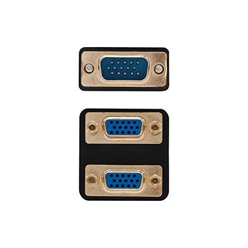 SVGA(3C+9) HDB15/M-2xHDB15/H Double Output Cable Male to Female Gold 20cm