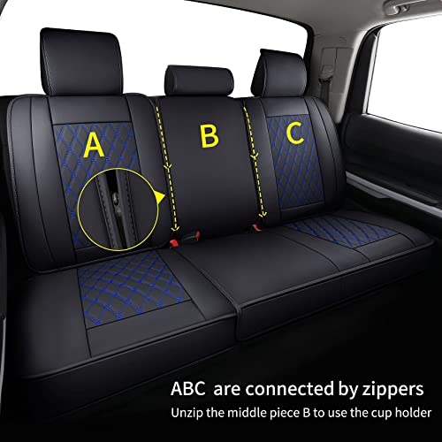 Luckyman Club X05-T3-BLACK&BLUE 2007-2021 Tundra Pickup Trucks Car Seat Covers X05-T3 Full Set thumb #5