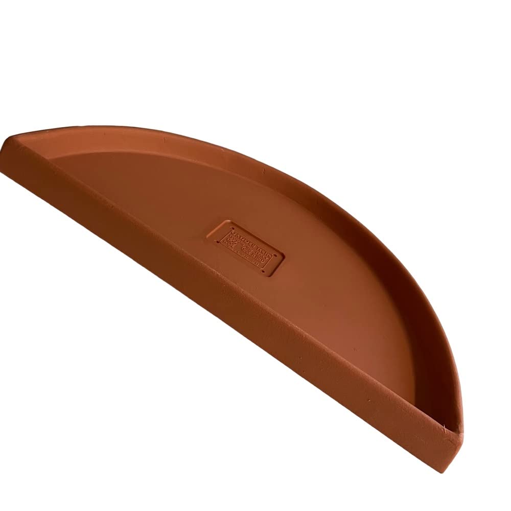 GARDENITALIA Garden Italia Vasi Sottovaso a Muro in Resina LMR 75 cm. Interno 76 x 39 in Resina Colore Terracotta Made in Italy per Esterni - infrangibile - Resistente al Gelo - Robusto