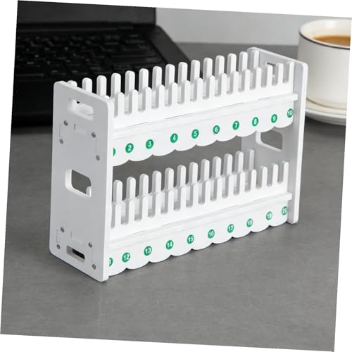 Soporte para 2 teléfonos jojofuny blanco con compartimentos 7
