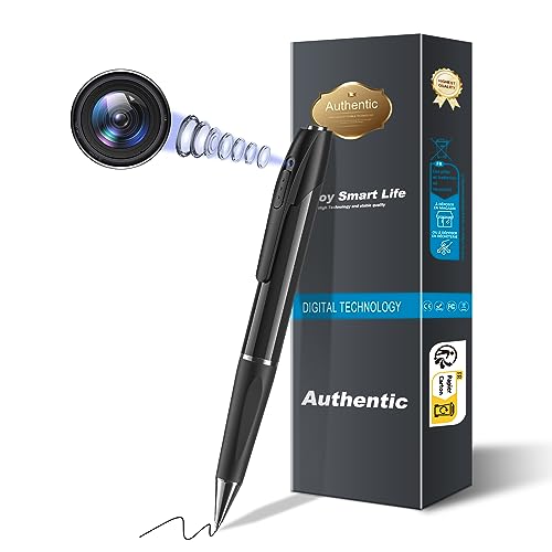 JOKER 1080P Spy Hidden Camera Pen No WiFi Indoor Home Office Security Camera Outdoor Mini Body Video Camera Small Compact Secret Camera Monitor Nanny Camera Video or Picture Taking