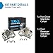 TRQ Front Brake Caliper Set Zinc Coated Brackets Compatible with 2011-2014 Chrysler 200 2007-2010 Sebring 2008-2014 Dodge Avenger 2007-2012 Caliber 2007-2017 Jeep Compass Patriot