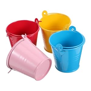 POPETPOP 4 Stück Mini gefärbte Eimer